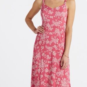 41 Hawthorn Coral/Pink White Floral V-Neck Dress Size Large